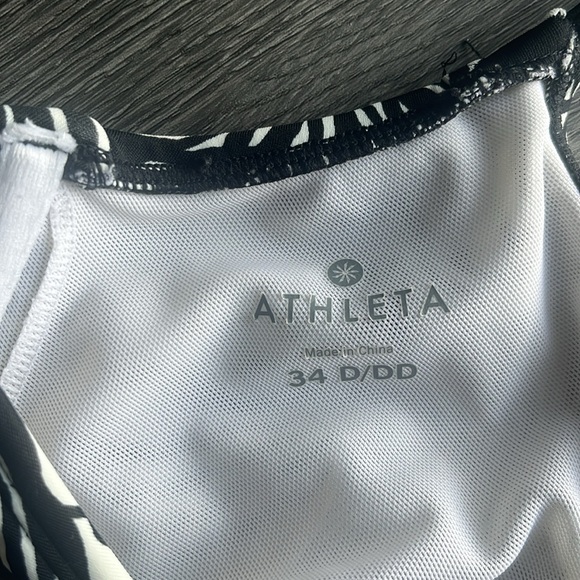 Athleta Tankini ✧ Black and Cream ✧ Size 34 D/DD - Picture 3 of 6